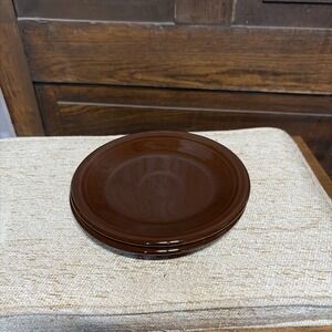 Set 2 Fiesta Paprika Brown Salad Plate 7 1/4" Made in USA Retired Color
